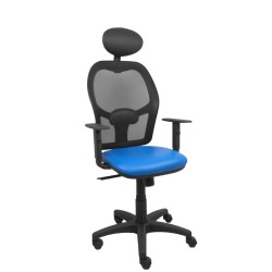 Sedia Ufficio con Poggiatesta Piqueras y Crespo B10CRNC Azzurro
