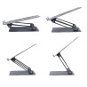 Supporto Pieghevole e Regolabile per PC Portatile Media Tech MT2661 Silicone Alluminio Acciaio al carbonio