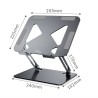 Supporto Pieghevole e Regolabile per PC Portatile Media Tech MT2661 Silicone Alluminio Acciaio al carbonio