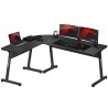 Scrivania Huzaro HZ-Hero 6.0 Nero Acciaio Fibra di carbonio 178 x 4 x 112 cm