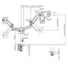 Supporto da Tavolo per Schermo GEMBIRD MA-DA2P-01 17" 32"