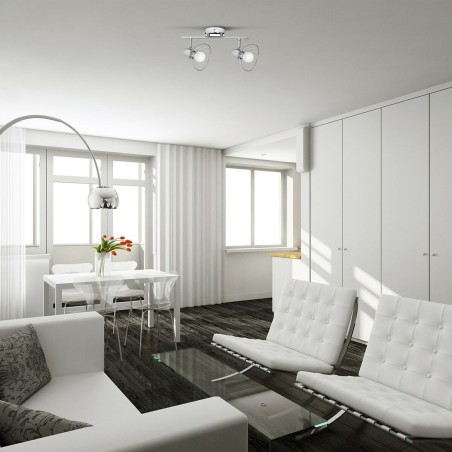 Lampadario Activejet AJE-GIZEL 2P Argentato Metallo 40 W