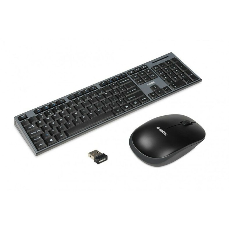 Tastiera e Mouse Ibox DESKTOP KIT PRO Nero Inglese QWERTY Tastiera e Mouse Ibox DESKTOP KIT PRO Nero Inglese QWERTY