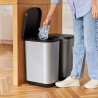 Secchio della spazzatura Rotho Ribo Blue Azzurro Plastica 35 L