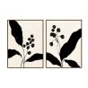 Quadro Home ESPRIT Nero Beige Fiore Città 75 x 4 x 100 cm (2 Unità)