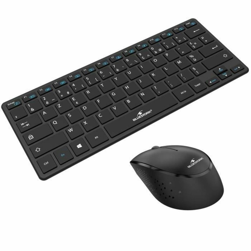 Tastiera e Mouse Bluestork Sans fil Ultra compact Nero Tastiera e Mouse Bluestork Sans fil Ultra compact Nero