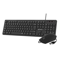 Tastiera e Mouse Subblim SLIM Nero QWERTY