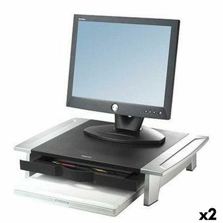 Ascensore Fellowes Office Suites Monitor Argentato Nero 2 Unità