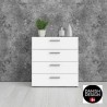 Cassettiera Tvilum Bianco 70 x 40 x 75 cm