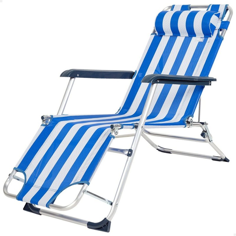 Lettino reclinabile Aktive A strisce 153 x 33 x 47 cm Lettino reclinabile Aktive A strisce 153 x 33 x 47 cm