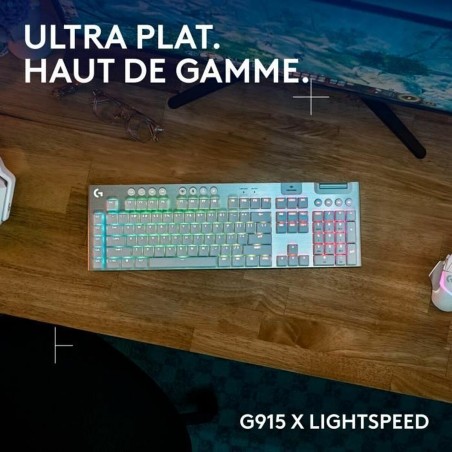 Tastiera Wireless Logitech G915 X Bianco AZERTY