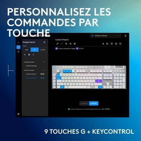 Tastiera Wireless Logitech G915 X Bianco AZERTY