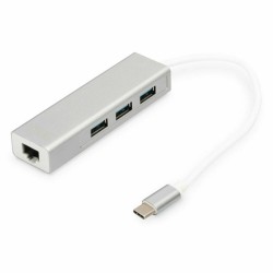 Hub USB Digitus DA-70255 Grigio Bianco/Grigio Argentato