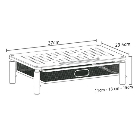 Supporto da Tavolo per Schermo MacLean MC-947 32" 13" 37 x 23,5 cm
