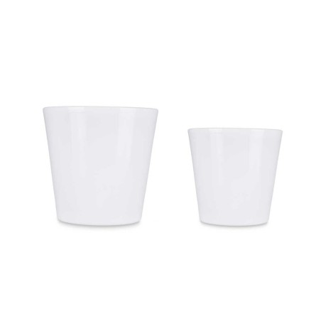 Set di Vasi Ibergarden LINCE-22-28-B Bianco Argilla Ø 22 cm Ø 28 cm 2 Pezzi
