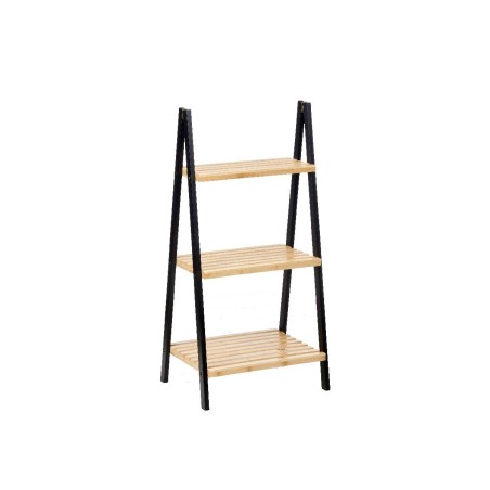 Scaffale da Bagno Berilo WR5504-3-430 Nero Naturale 40,3 x 81,5 x 30 cm