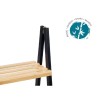 Scaffale da Bagno Berilo WR5504-3-430 Nero Naturale 40,3 x 81,5 x 30 cm