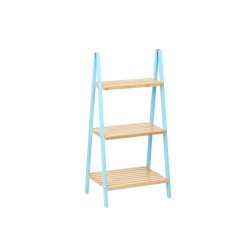 Scaffale da Bagno Berilo WR5504-3-433 Azzurro Naturale 40,3 x 81,5 x 30 cm