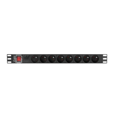 Multipresa 19" 8 Tomas Schuko con On/Off Switch Lanberg PDU-08E-0200-BK (2 m)