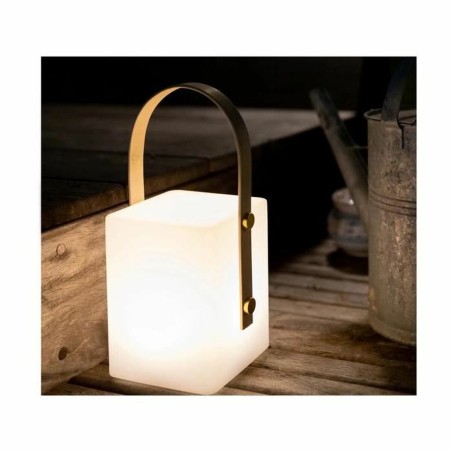 Lampada da tavolo Lumisky Tiky 10 x 10 x 25 cm Bianco Marrone Bambù Plastica