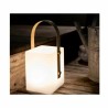 Lampada da tavolo Lumisky Tiky 10 x 10 x 25 cm Bianco Marrone Bambù Plastica
