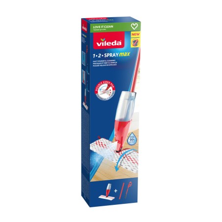Mocio Vileda 1.2 Spray Max Bianco Rosso Microfibra Plastica (1 Pezzi)