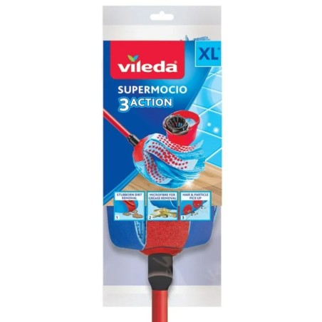 Spazzolone Vileda 3Action Velour XL Azzurro Rosso
