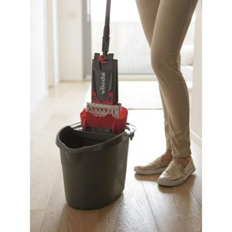 Secchio per Pavimenti Vileda Ultramax Nero Rosso Plastica 10 L 38 x 38 x 38 cm
