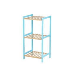 Scaffale da Bagno Berilo WR5503-3-467 Azzurro Naturale 35 x 30 x 70 cm