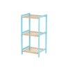 Scaffale da Bagno Berilo WR5503-3-467 Azzurro Naturale 35 x 30 x 70 cm