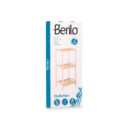 Scaffale da Bagno Berilo WR5503-3-468 Rosa Naturale 35 x 30 x 70 cm