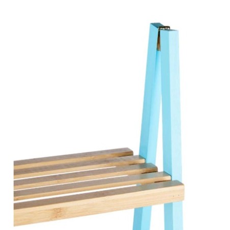 Scaffale da Bagno Berilo WR5504-4-428 Azzurro Naturale 40 x 109,3 x 30 cm