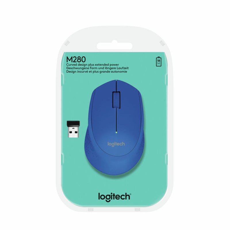 Mouse senza Fili Logitech M280 Azzurro Mouse senza Fili Logitech M280 Azzurro