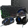 Tastiera e Mouse The G-Lab Combo Argon AZERTY Nero Francese AZERTY