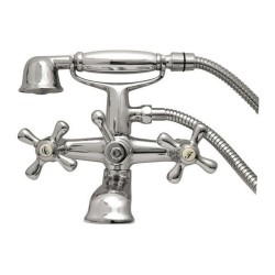 Colonna doccia Rousseau Beverley Metallo Ottone 15 cm Rubinetto Bimando