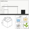 Vaso Lechuza 40 x 40 x 40 cm Grigio polipropilene Plastica