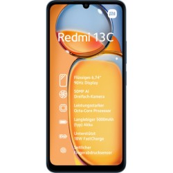 Smartphone Xiaomi Redmi 13C 6,74" ARM Cortex-A55 MediaTek Helio G85 4 GB RAM 128 GB Azzurro Nero