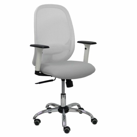 Sedia da Ufficio Piqueras y Crespo 354CRRP Bianco Grigio chiaro Con braccioli