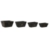Scatole per conservare Home ESPRIT Nero Legno di abete 34 x 26 x 18 cm 4 Pezzi