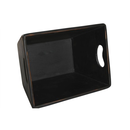 Scatole per conservare Home ESPRIT Nero Legno di abete 34 x 26 x 18 cm 4 Pezzi