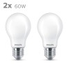Lampadina LED Philips Classic Standard 60 W Bianco E E27 (2700 K) (2 Unità)