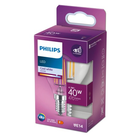 Lampadina LED Sferica Philips Equivalent E14 40 W F (4000 K)