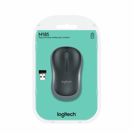 Mouse senza Fili Logitech M185 Grigio