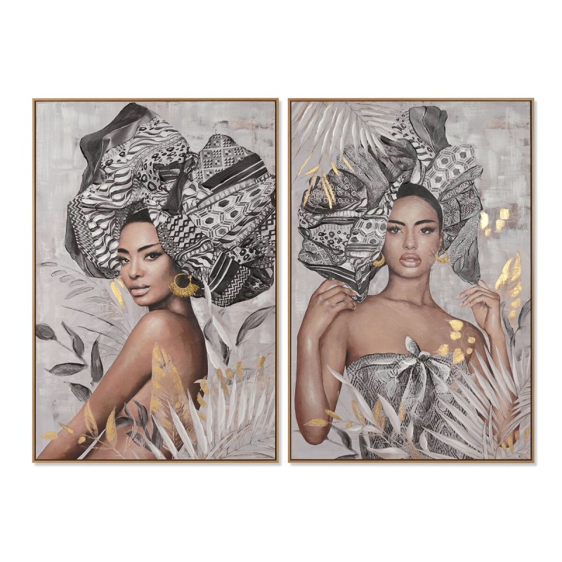 Quadro Home ESPRIT Coloniale Africana 80 x 3,5 x 120 cm (2 Unità) Quadro Home ESPRIT Coloniale Africana 80 x 3,5 x 120 cm (2 Unità)
