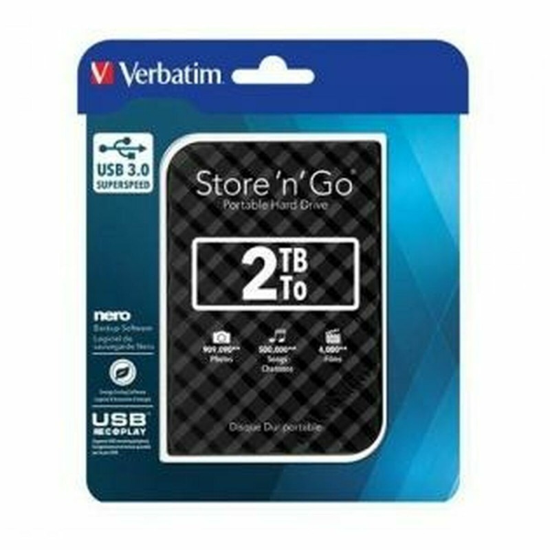 Hard Disk Esterno Verbatim 53195 2 TB Hard Disk Esterno Verbatim 53195 2 TB
