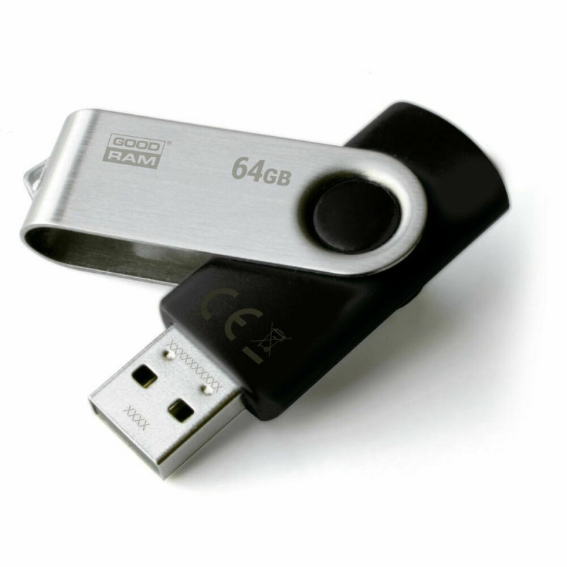 Pendrive GoodRam UTS2 USB 2.0 Nero Argentato 64 GB (1 Unità) Pendrive GoodRam UTS2 USB 2.0 Nero Argentato 64 GB (1 Unità)