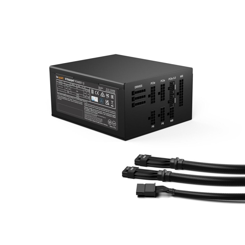 Fonte di Alimentazione Be Quiet! BN339 1200 W RoHS CE 80 PLUS Platinum WEEE ENERGY STAR Componibile ATX Fonte di Alimentazione Be Quiet! BN339 1200 W RoHS CE 80 PLUS Platinum WEEE ENERGY STAR Componibile ATX