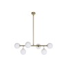 Lampadario DKD Home Decor 83 x 36 x 36 cm Cristallo Dorato Metallo Bianco