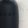 Dispenser di Sapone DKD Home Decor PVC Gres Scandinavo 8 x 8 x 18 cm (2 Unità)