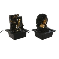 Fontana da giardino Home ESPRIT Resina Buddha Orientale 21 x 19 x 27 cm (2 Unità)